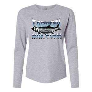 Tarpon Fishing Big Fish Womens Cotton Relaxed Long Sleeve T-Shirt