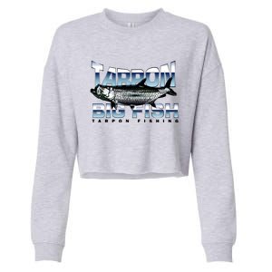 Tarpon Fishing Big Fish Cropped Pullover Crew