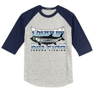 Tarpon Fishing Big Fish Kids Colorblock Raglan Jersey