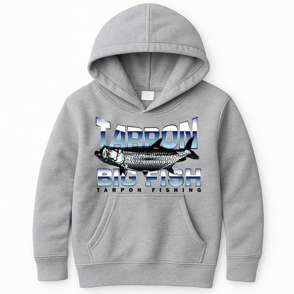 Tarpon Fishing Big Fish Kids Hoodie