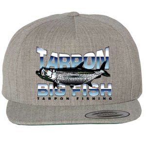 Tarpon Fishing Big Fish Wool Snapback Cap