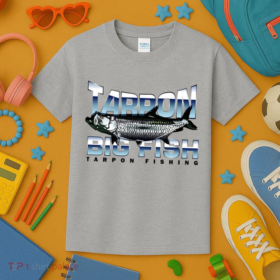 Tarpon Fishing Big Fish Kids T-Shirt