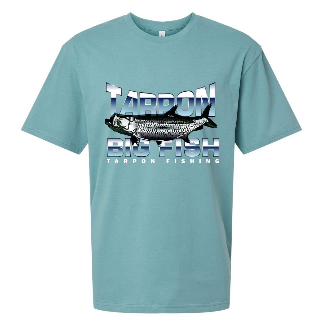 Tarpon Fishing Big Fish Sueded Cloud Jersey T-Shirt