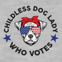 Thefishandbone Fish & Bone Childless Dog Lady Who Votes Ladies PosiCharge Tri-Blend Wicking Tank