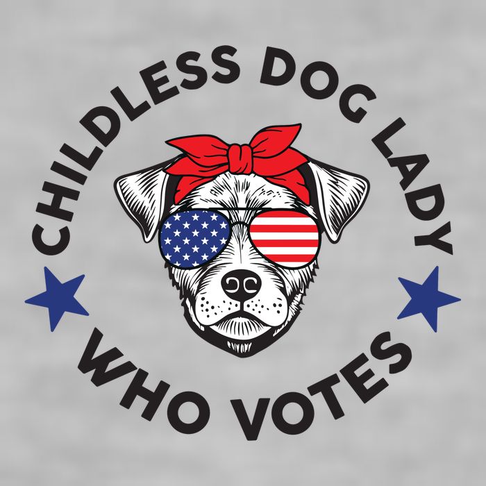 Thefishandbone Fish & Bone Childless Dog Lady Who Votes Ladies PosiCharge Tri-Blend Wicking Tank