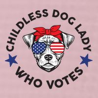 Thefishandbone Fish & Bone Childless Dog Lady Who Votes 25L Jumbo Tote