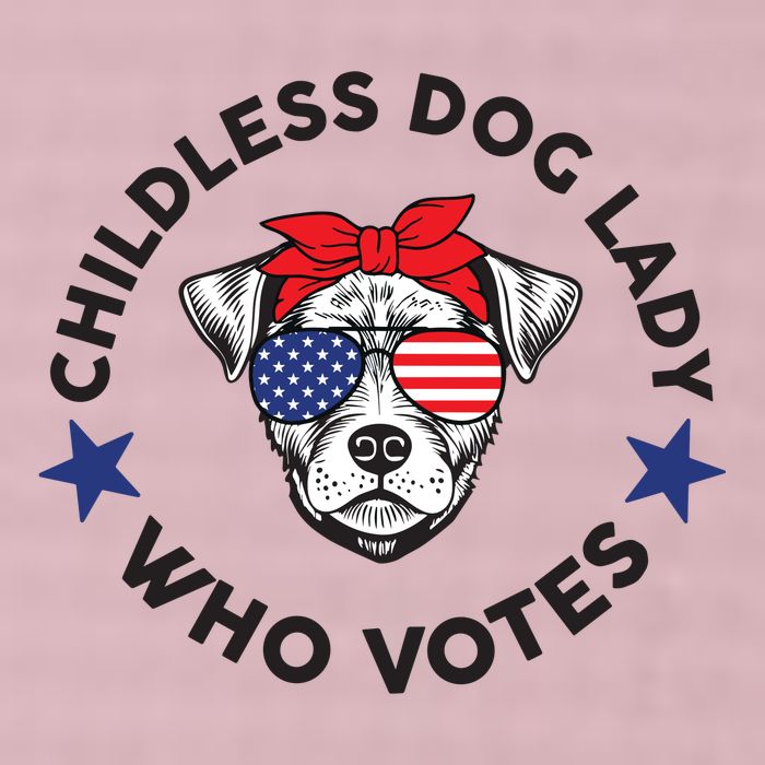 Thefishandbone Fish & Bone Childless Dog Lady Who Votes 25L Jumbo Tote