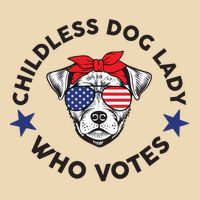 Thefishandbone Fish & Bone Childless Dog Lady Who Votes Zip Tote Bag