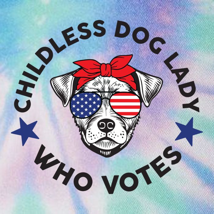 Thefishandbone Fish & Bone Childless Dog Lady Who Votes Legacy Tie Dye Trucker Hat