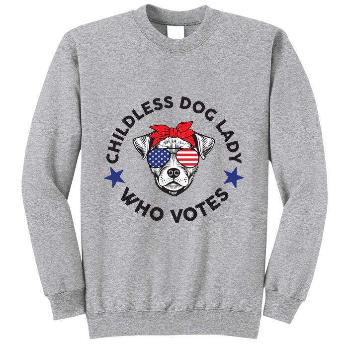 Thefishandbone Fish & Bone Childless Dog Lady Who Votes Tall Sweatshirt