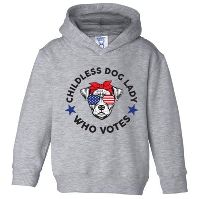 Thefishandbone Fish & Bone Childless Dog Lady Who Votes Toddler Hoodie