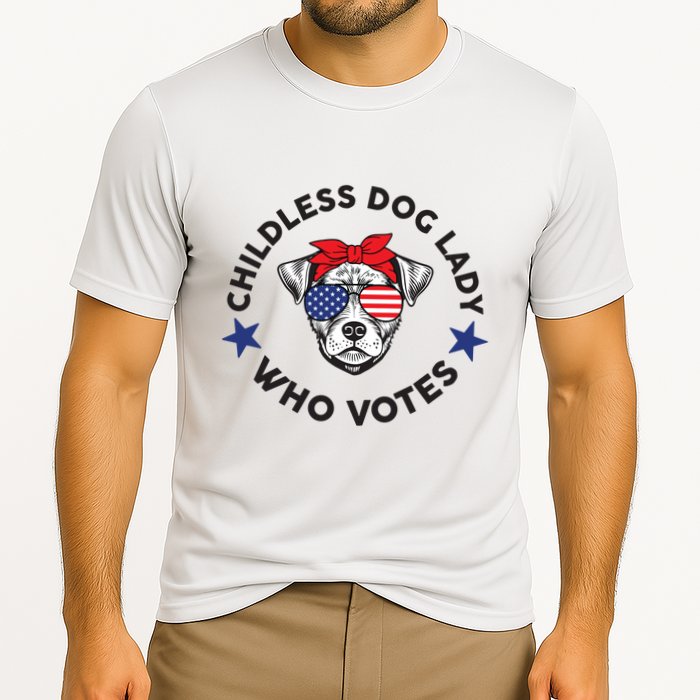 Thefishandbone Fish & Bone Childless Dog Lady Who Votes Performance Shirt