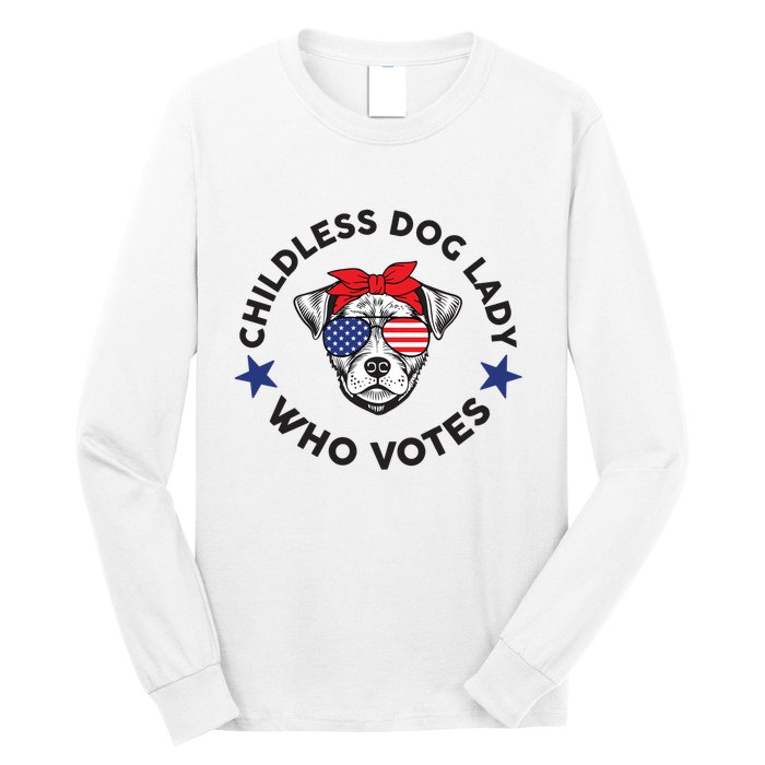 Thefishandbone Fish & Bone Childless Dog Lady Who Votes Long Sleeve Shirt
