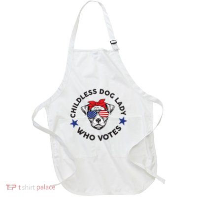 Thefishandbone Fish & Bone Childless Dog Lady Who Votes Full-Length Apron With Pockets