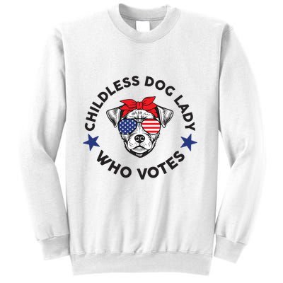 Thefishandbone Fish & Bone Childless Dog Lady Who Votes Sweatshirt