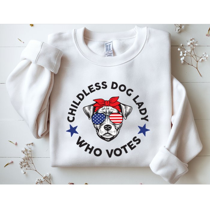 Thefishandbone Fish & Bone Childless Dog Lady Who Votes Sweatshirt