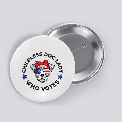 Thefishandbone Fish & Bone Childless Dog Lady Who Votes Button
