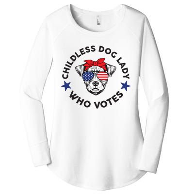 Thefishandbone Fish & Bone Childless Dog Lady Who Votes Women's Perfect Tri Tunic Long Sleeve Shirt