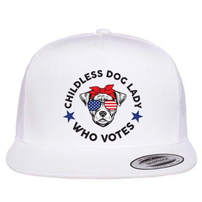 Thefishandbone Fish & Bone Childless Dog Lady Who Votes Flat Bill Trucker Hat