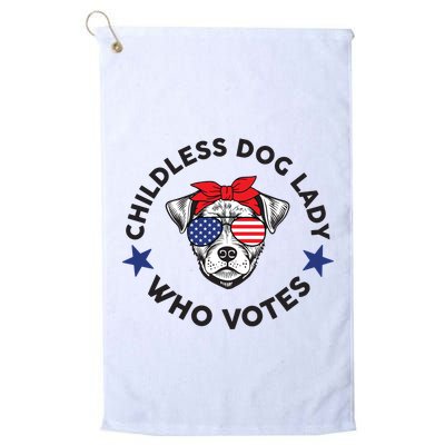 Thefishandbone Fish & Bone Childless Dog Lady Who Votes Golf Towel