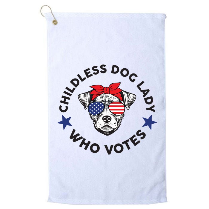 Thefishandbone Fish & Bone Childless Dog Lady Who Votes Golf Towel