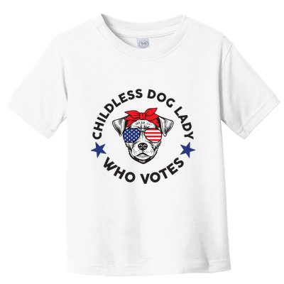 Thefishandbone Fish & Bone Childless Dog Lady Who Votes Toddler T-Shirt