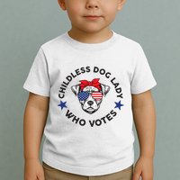 Thefishandbone Fish & Bone Childless Dog Lady Who Votes Toddler T-Shirt