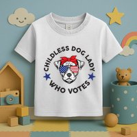 Thefishandbone Fish & Bone Childless Dog Lady Who Votes Toddler T-Shirt