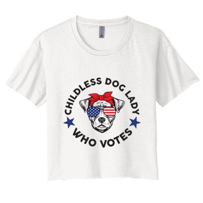 Thefishandbone Fish & Bone Childless Dog Lady Who Votes Crop Top