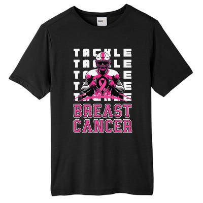 Tackle Football Breast Cancer Awareness Pin.K Ribbon Tall Fusion ChromaSoft Performance T-Shirt