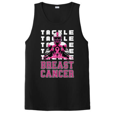 Tackle Football Breast Cancer Awareness Pin.K Ribbon PosiCharge Competitor Tank