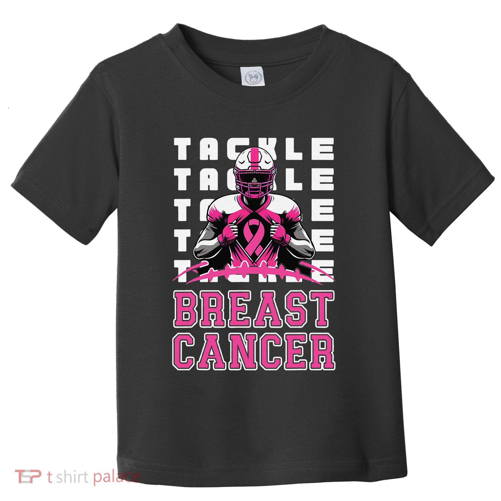 Tackle Football Breast Cancer Awareness Pin.K Ribbon Toddler T-Shirt