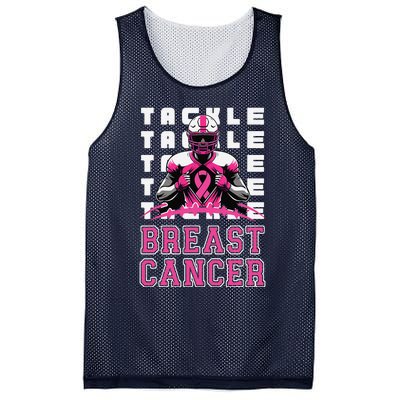 Tackle Football Breast Cancer Awareness Pin.K Ribbon Mesh Reversible Basketball Jersey Tank