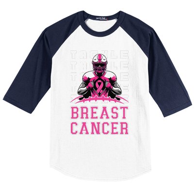 Tackle Football Breast Cancer Awareness Pin.K Ribbon Baseball Sleeve Shirt