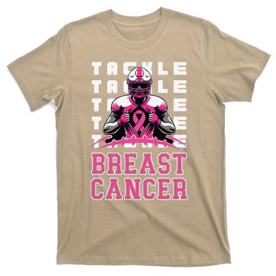 Tackle Football Breast Cancer Awareness Pin.K Ribbon T-Shirt