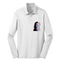 The First But Not The Last Madam President Harris Silk Touch Performance Long Sleeve Polo