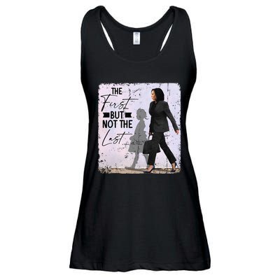 The First But Not The Last Kamala Harris Black History Month Ladies Essential Flowy Tank