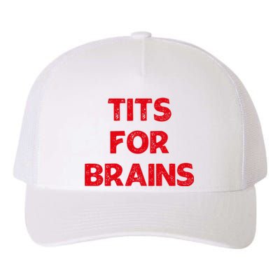 Tits For Brains Funny Feminist Quote Women Rights Equality Yupoong Adult 5-Panel Trucker Hat