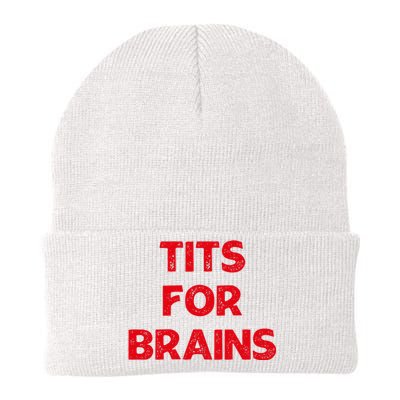 Tits For Brains Funny Feminist Quote Women Rights Equality Knit Cap Winter Beanie