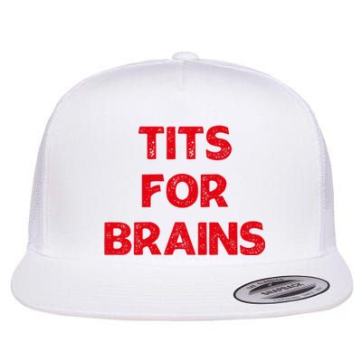 Tits For Brains Funny Feminist Quote Women Rights Equality Flat Bill Trucker Hat