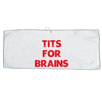 Tits For Brains Funny Feminist Quote Women Rights Equality Large Microfiber Waffle Golf Towel