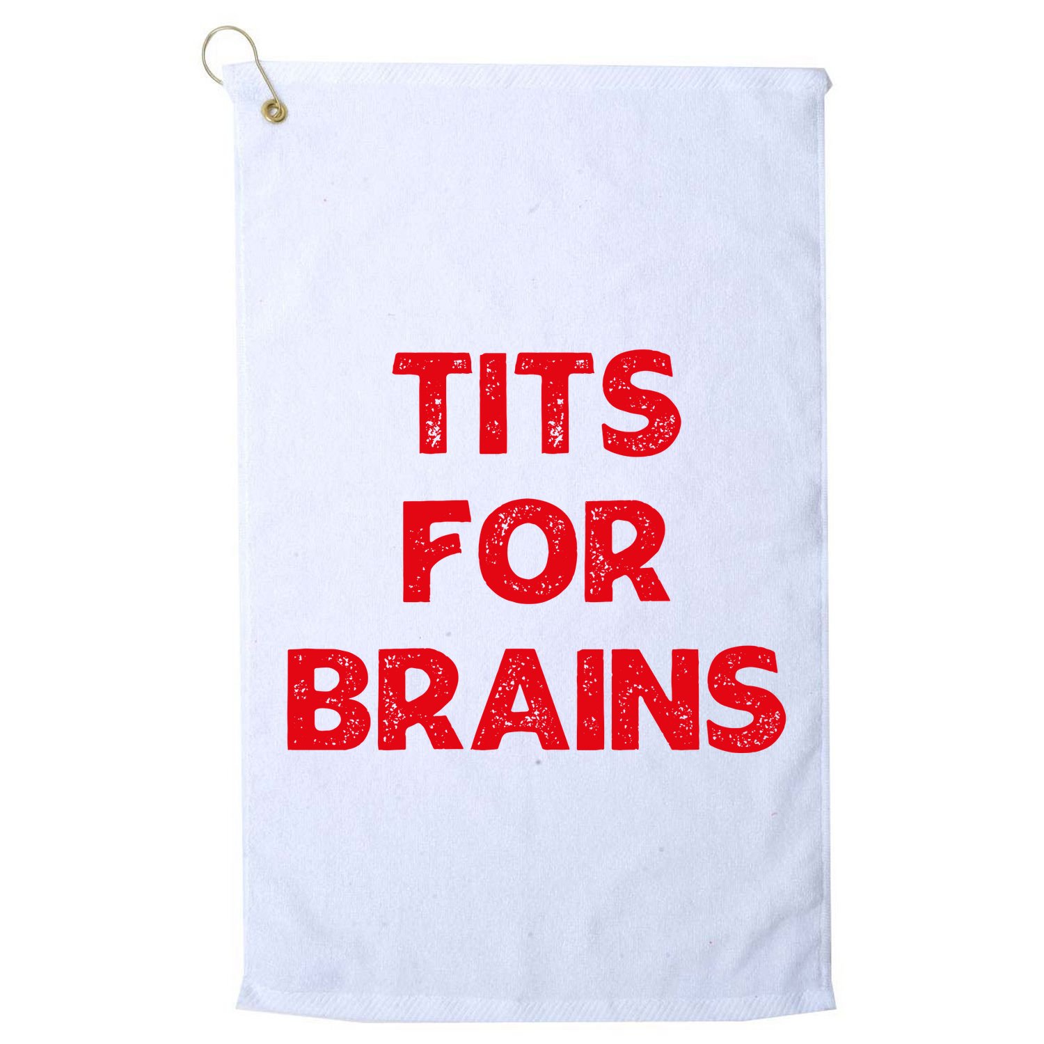 Tits For Brains Funny Feminist Quote Women Rights Equality Golf Towel