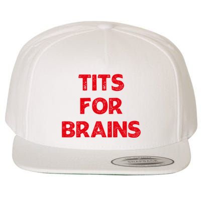 Tits For Brains Funny Feminist Quote Women Rights Equality Wool Snapback Cap