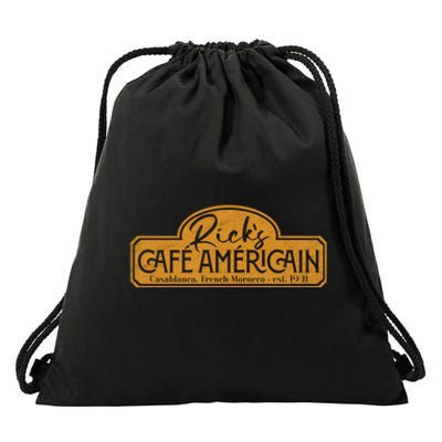 The Fictional Bar Ricks Café AméRicain In Casablanca Drawstring Bag