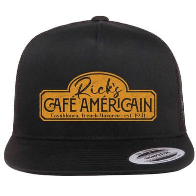 The Fictional Bar Ricks Café AméRicain In Casablanca Flat Bill Trucker Hat
