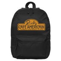 The Fictional Bar Ricks Café AméRicain In Casablanca 16 in Basic Backpack