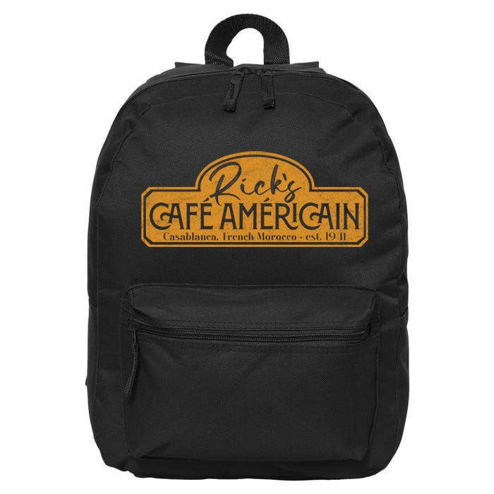 The Fictional Bar Ricks Café AméRicain In Casablanca 16 in Basic Backpack