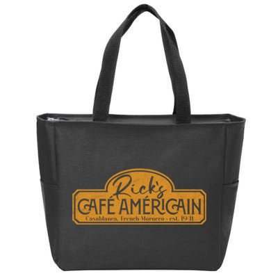 The Fictional Bar Ricks Café AméRicain In Casablanca Zip Tote Bag