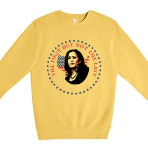 The First But Not The Last Kamala Harris Cool Gift Premium Crewneck Sweatshirt