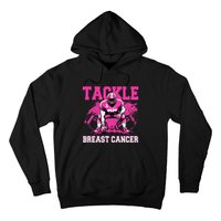 Tackle Football Breast Cancer Awareness Pin.K Ribbon Women Hoodie